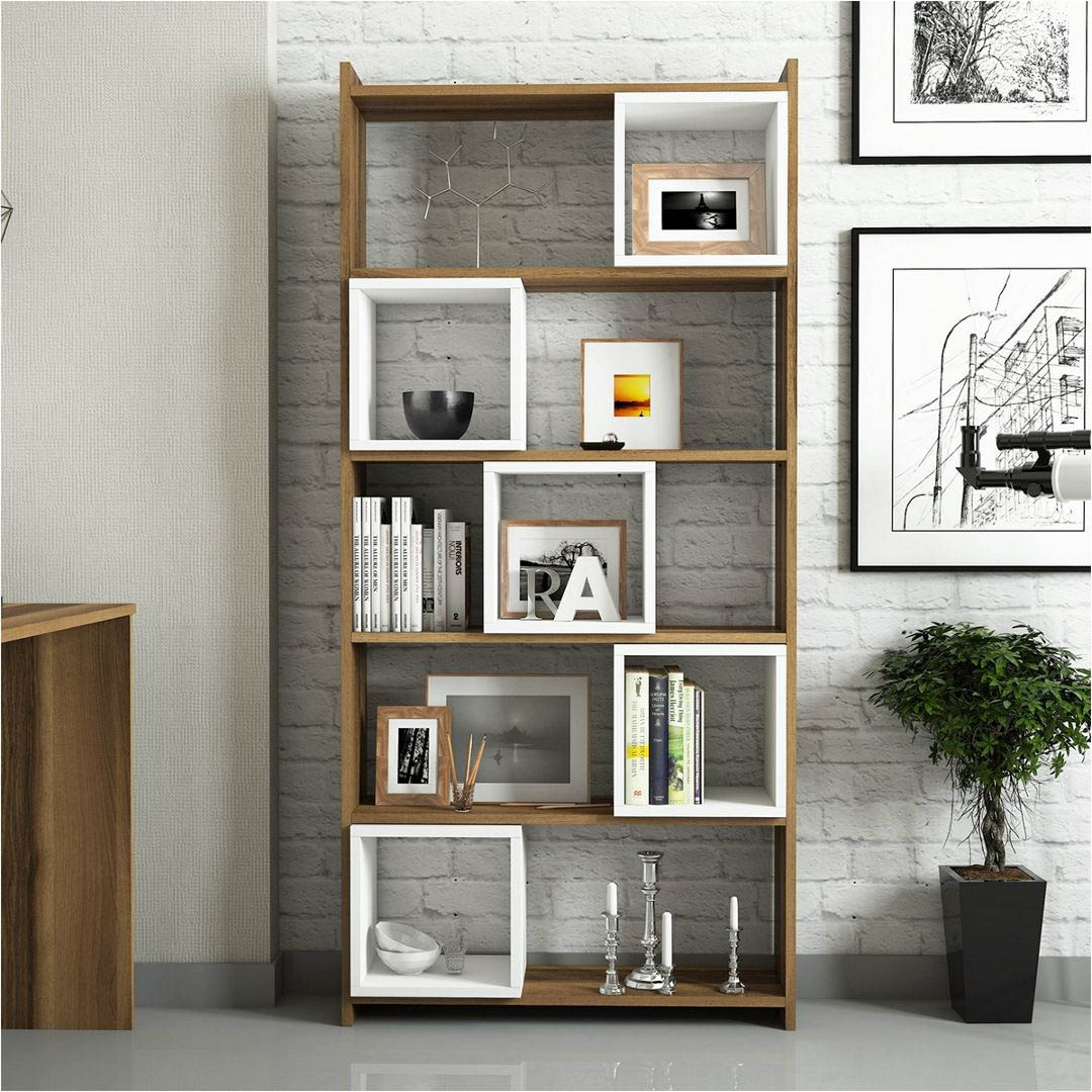 Giá sách gỗ đẹp phong cách hiện đại SMLIFE Beerus