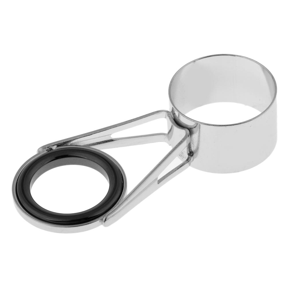 5pcs Stainless Steel Fishing Rod Guides Rod Repair Kit DIY Eye Rings