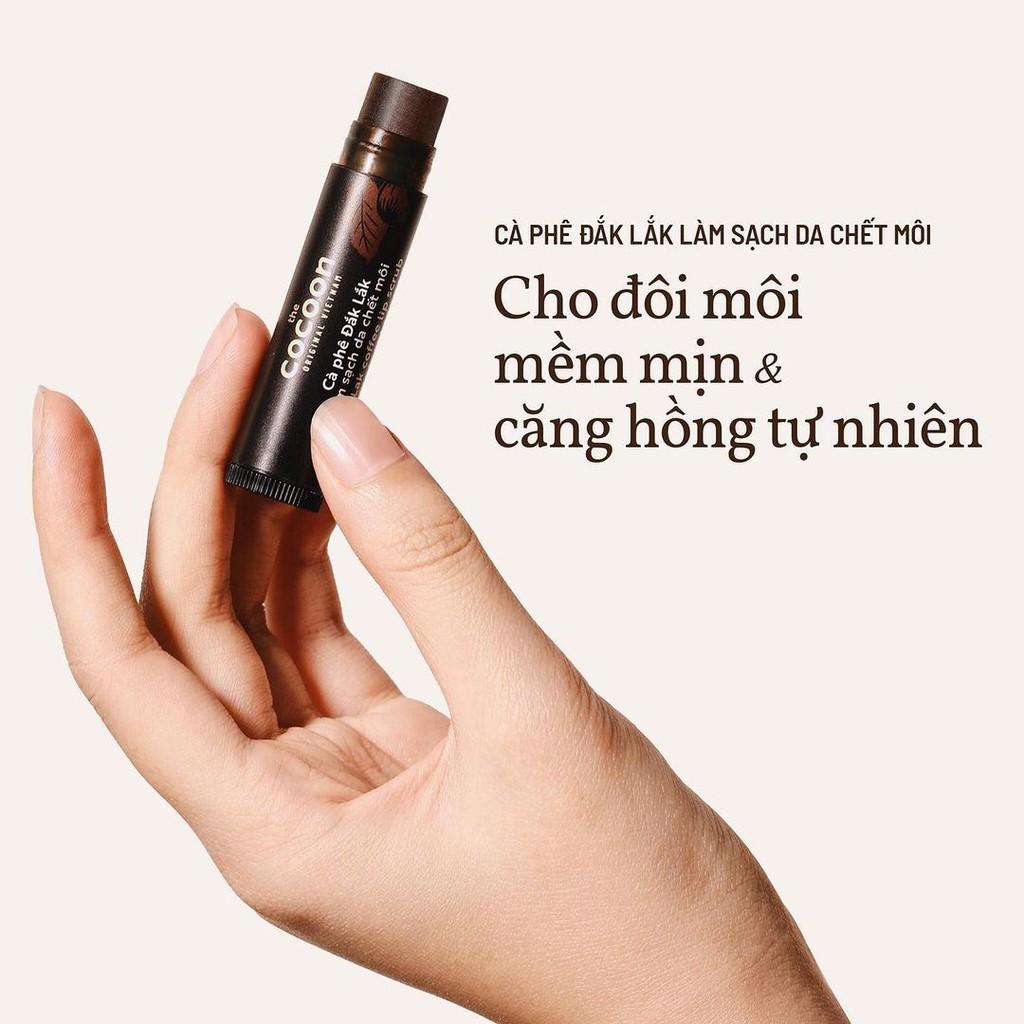 Tẩy da chết môi cà phê Đắk Lắk COCOON mềm môi hồng môi Dak Lak Coffee Lip Scrub COCN10 5g