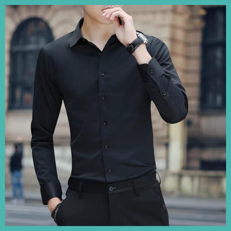 Áo sơ mi nam dài tay cao cấp : Chất liệu lụa , không nhăn, không xù , thoáng mát, thấm hút mồ hôi