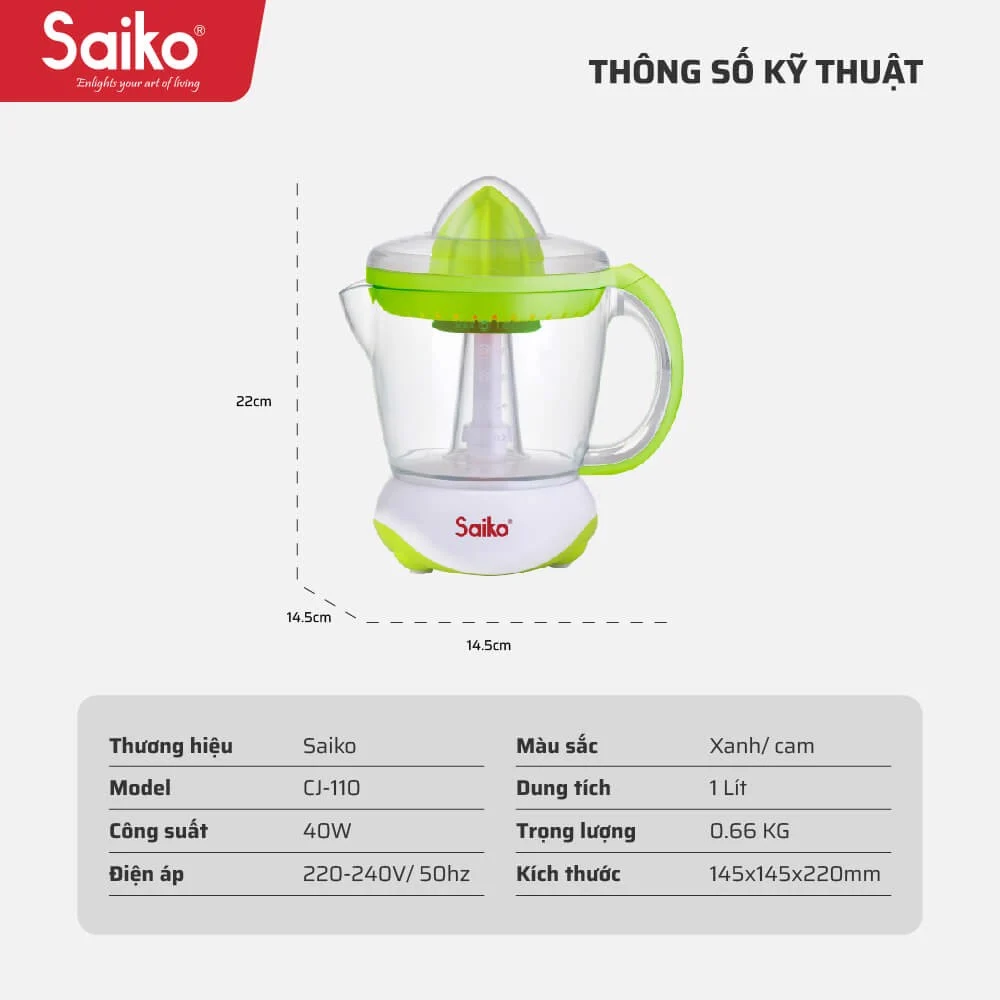 Máy vắt cam mini Saiko - Hàng chính hãng