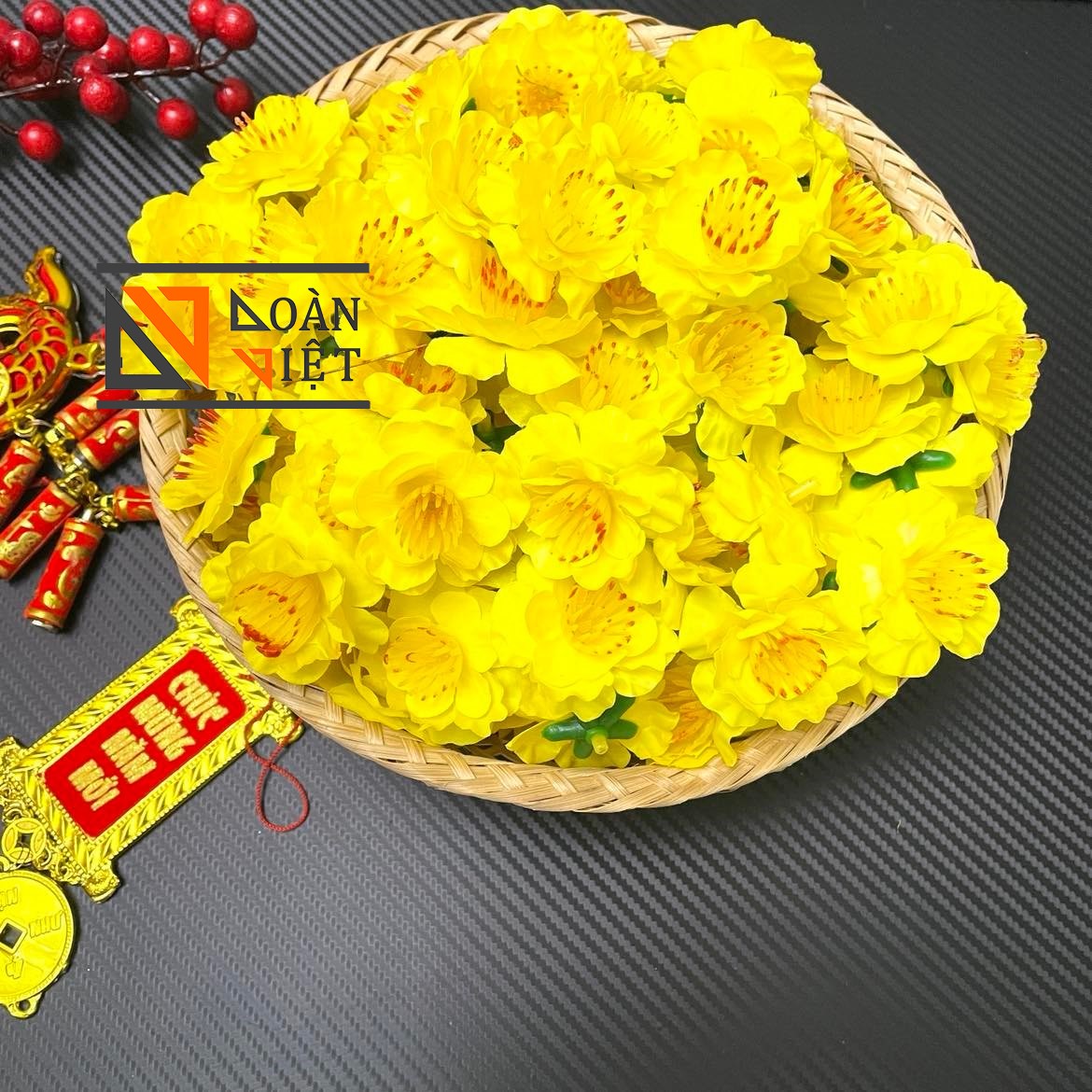 Hoa TẾT Ngày Xuân - Hoa MAI vải CHÙM , RỜI - trang trí nhà cửa , công sở - HOA TO ĐEP, SẮC SẢO - Hoa Cân Ký bán rẻ
