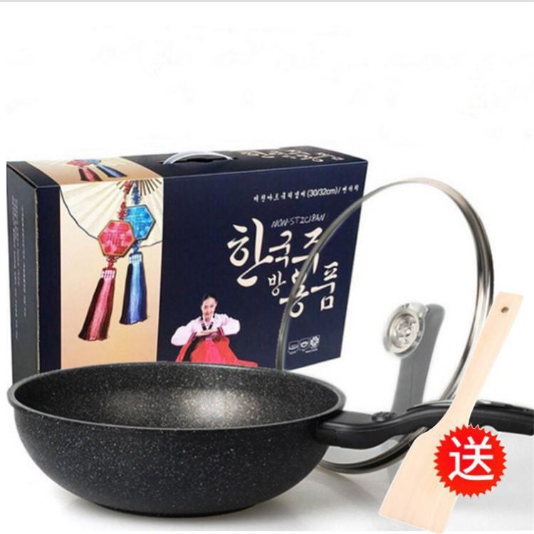 Chảo Chống Dính Vân Đá Siêu Bền Coopia Hàn Quốc Sâu Lòng Có Nắp Kính Size 32cm