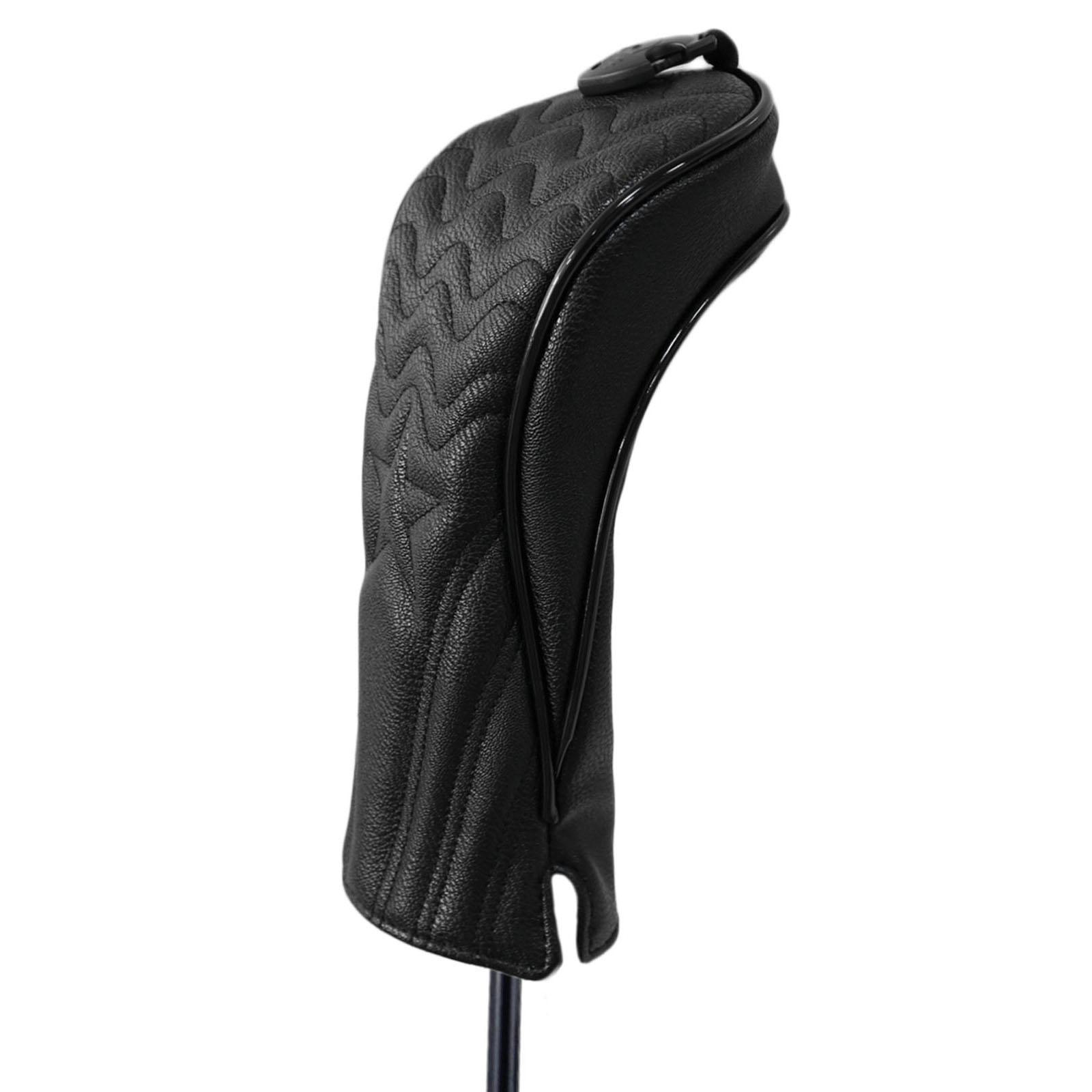 2x PU Star Embroidery Golf Headcover Fairway Wood Driver Club Headcover Guard Sleeve Guard Long Neck Golf Club Protect Accessories