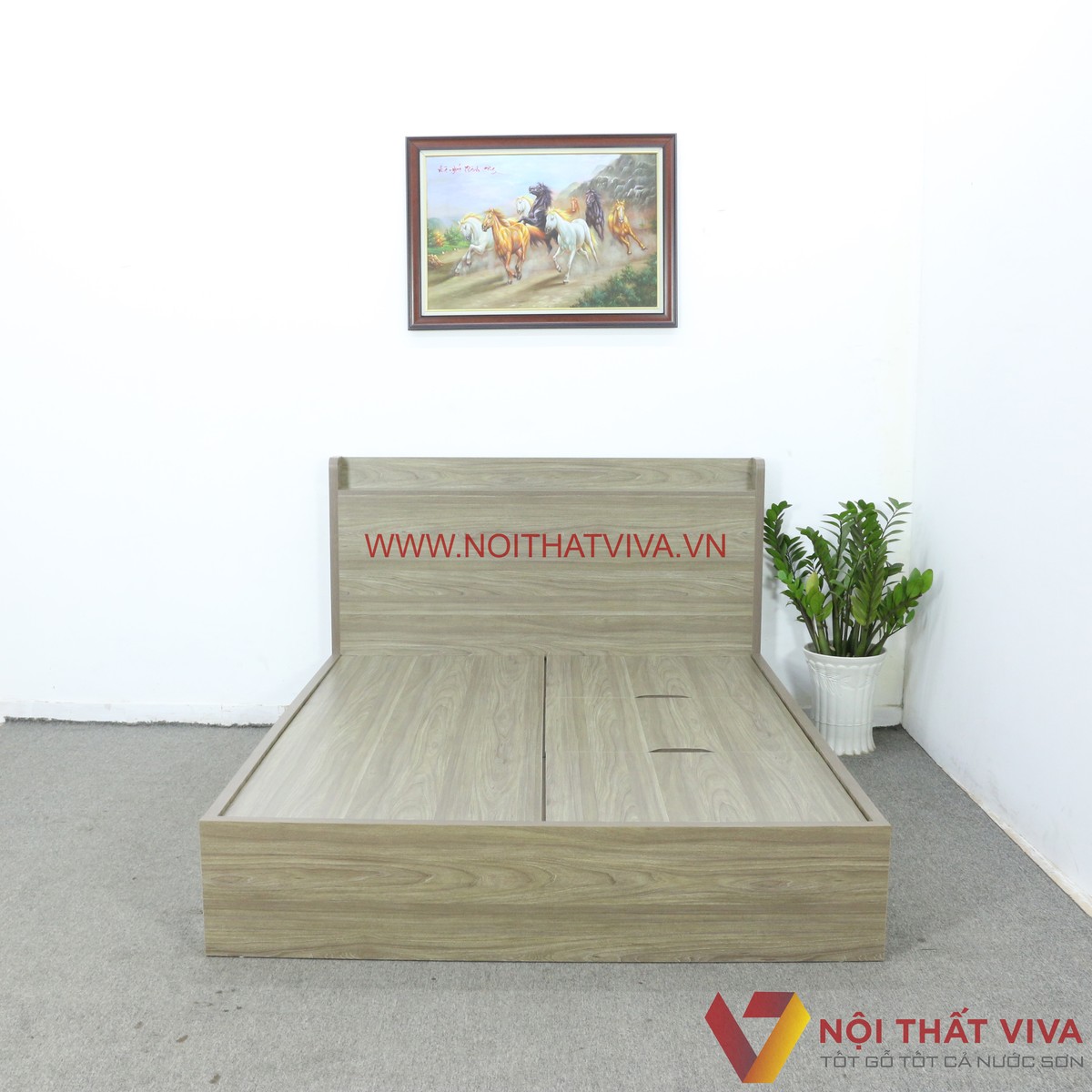 Giường Ngủ Thông Minh Gỗ MDF Melamine Nhiều Ngăn Chứa Đồ Đẹp Hiện Đại