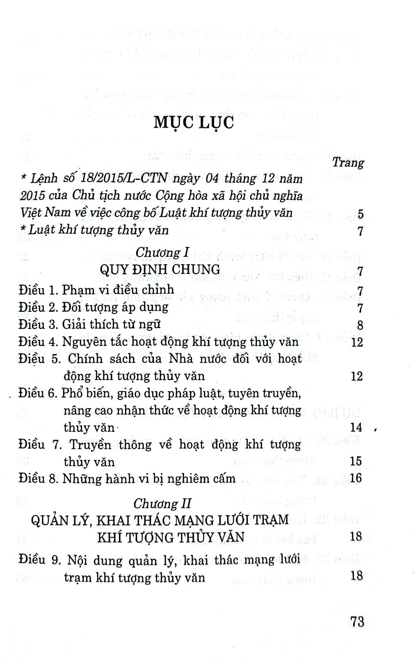 Luật khí tượng thủy văn