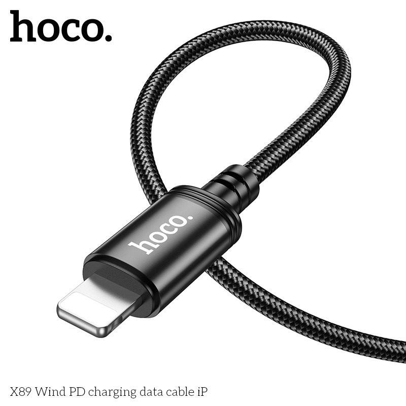 Hình ảnh Dây Sạc Nhanh PD 20W Cho Iphone hoco. X89 dài 1M dây dù chống đứt chống rối siêu bền hỗ trợ truyền dữ liệu - Hàng Chính Hãng