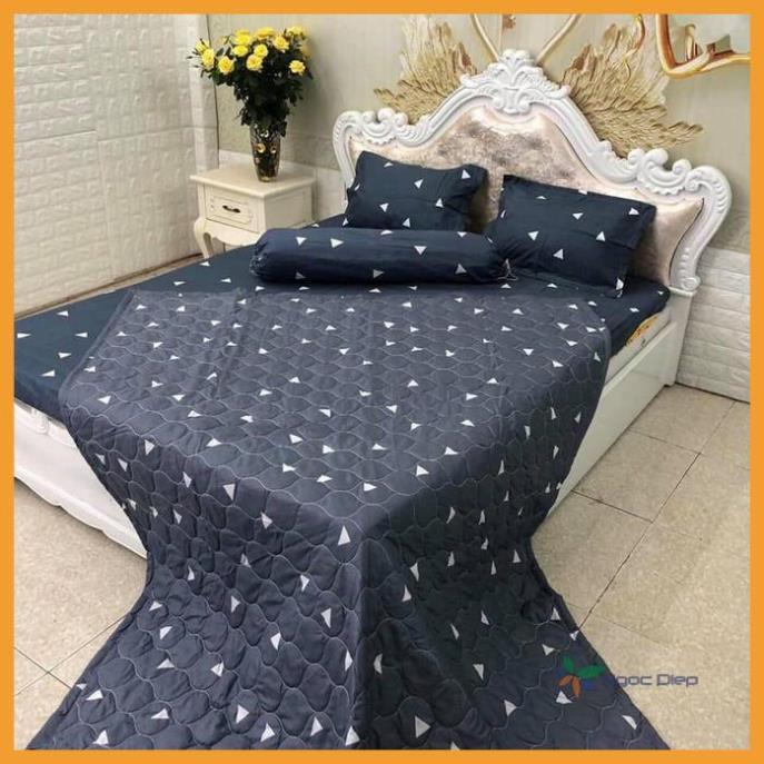 Set 4 Món Chăn Hè Trần Bông Ga Gối Poly Cotton Nhiều Mẫu