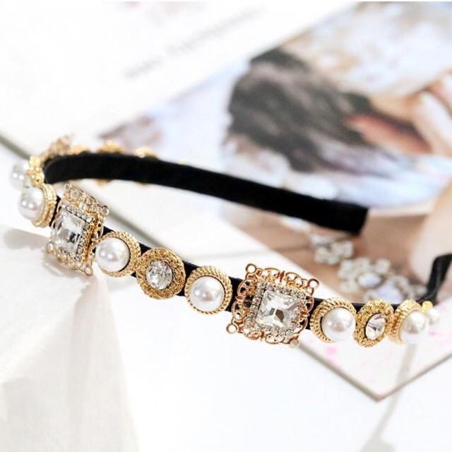  *Bờm tóc Vintage mẫu đá