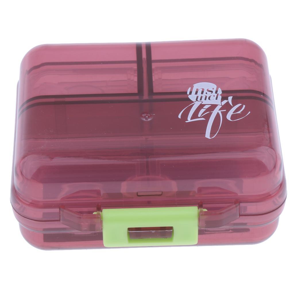 2 Pieces Portable 7 Day Pill Organizer Storage Box Medicine Container Case Suit for Home Travel