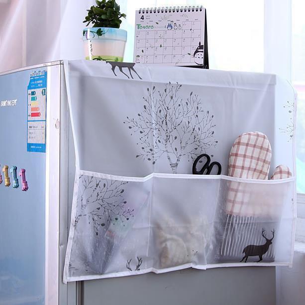SIÊU RẺ Tấm Phủ Tủ Lạnh/ Che Tủ Lạnh Chống Thấm Nước, Đựng Đồ Tiện Dụng 130 x 55cm 88225 Tiên Ích Việt Nam 99