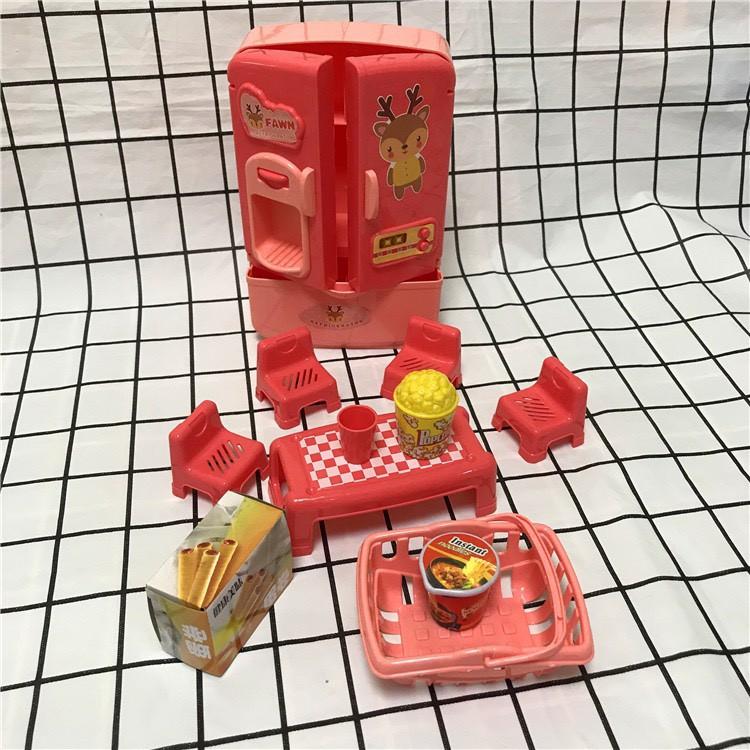 Đồ chơi tủ lạnh mini , bộ tủ lạnh đồ chơi cho bé gái 506-55