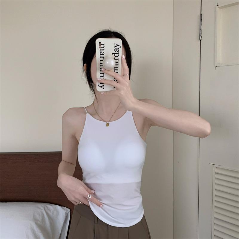 Áo Bra 2 dây mảnh CỔ YẾM dáng dài,cá tính Hot trend, có đệm mút may liền áo, nângngực, chất mềm mịn, có nhiều màu lựa chọn cho Nữ Top Women Cotton