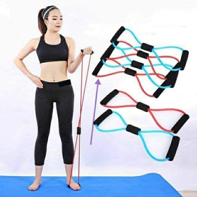 Dây tập gym số 8 đa năng - Dây kéo lưng, dây tập cơ bụng