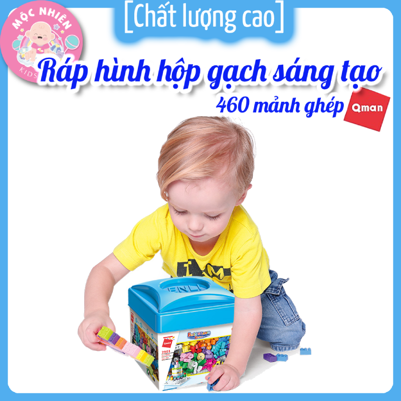 Hộp xếp hình lắp ráp sáng tạo 460 chi tiết Qman 2901