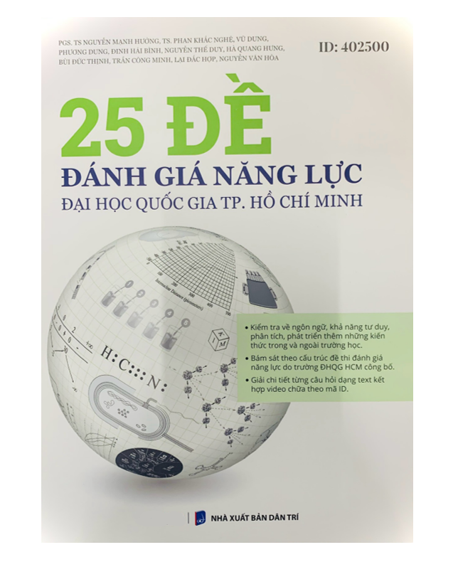 Sách 25 đề ôn thi đánh giá năng lực 2024 ĐHQG TP.HCM