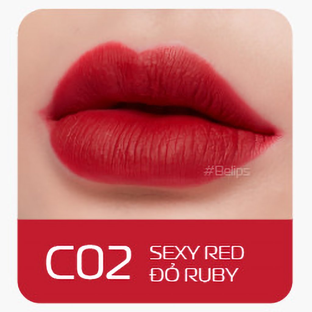 Son Kem Lì Mỏng Nhẹ Mềm Môi Belips Sexy Lipstick  100% thiên nhiên không chì, an toàn cho cả mẹ bầu 