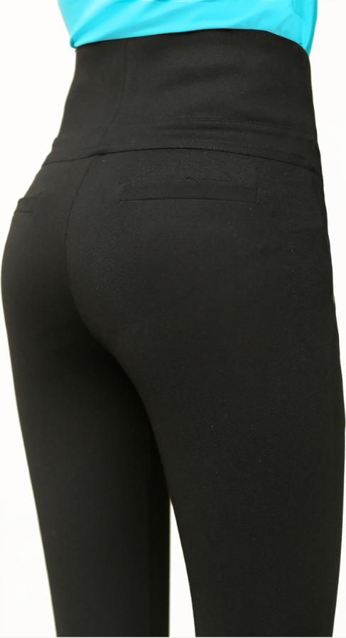 Quần Legging Vicci Cao Cấp Màu Đen Vân Xước Cạp Cao 11P