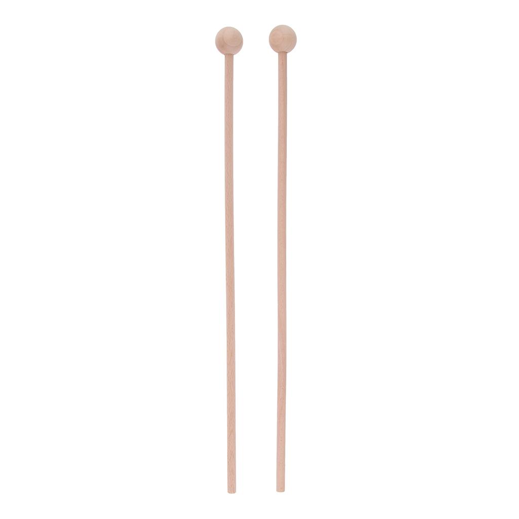 2 Pairs Wood Mallets Percussion Polished Surface Drum Sticks Energy Chime