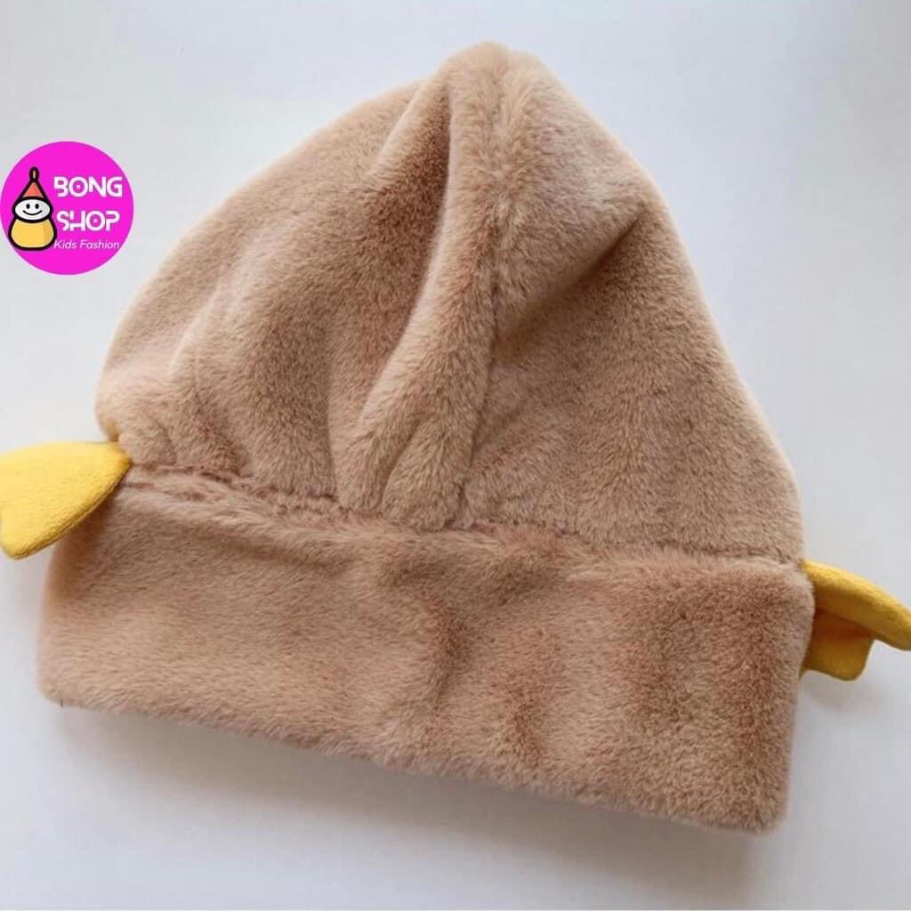 MŨ LỒNG KÈM KHĂN QUÀNG CỔ HÌNH VỊT SIÊU YÊU CHO BÉ