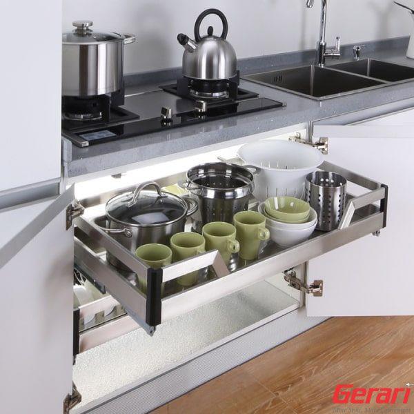 KỆ XOONG NỒI INOX 304 HỘP LẮP THÙNG / CÁNH