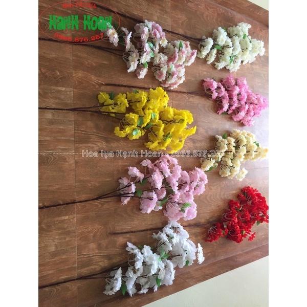 Combo 10 cành hoa anh đào chùm siêu cao cấp- Hoa trang trí,hoa lụa