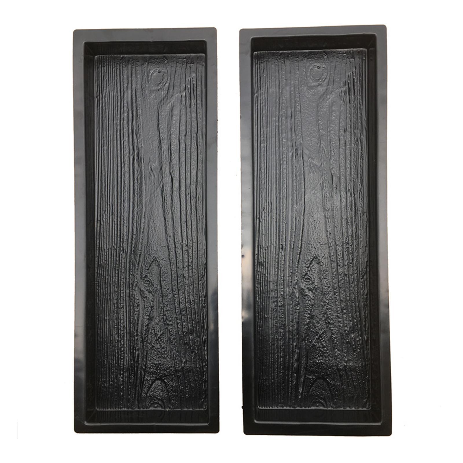 2X Wood Grain Garden Lawn Path Maker Paving Mold Concrete Cement Brick Mould