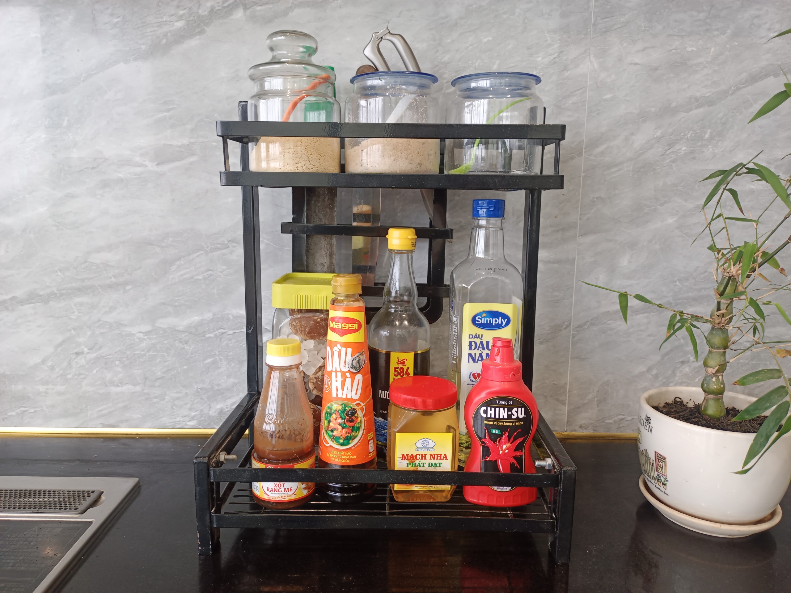 Kệ Gia Vị sơn tĩnh điện chống rỉ Cao Cấp 2 tầng bền đẹp Trường Phúc DEKO