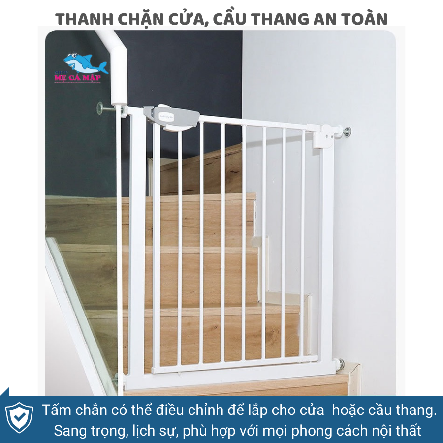 Chặn Cửa Chặn Cầu thang an toàn, chắn cửa dày nặng, thanh chặn cửa cao 79cm bảo vệ bé an toàn