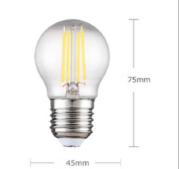 Bộ 3 bóng đèn Led Edison G45 4W đui E27.