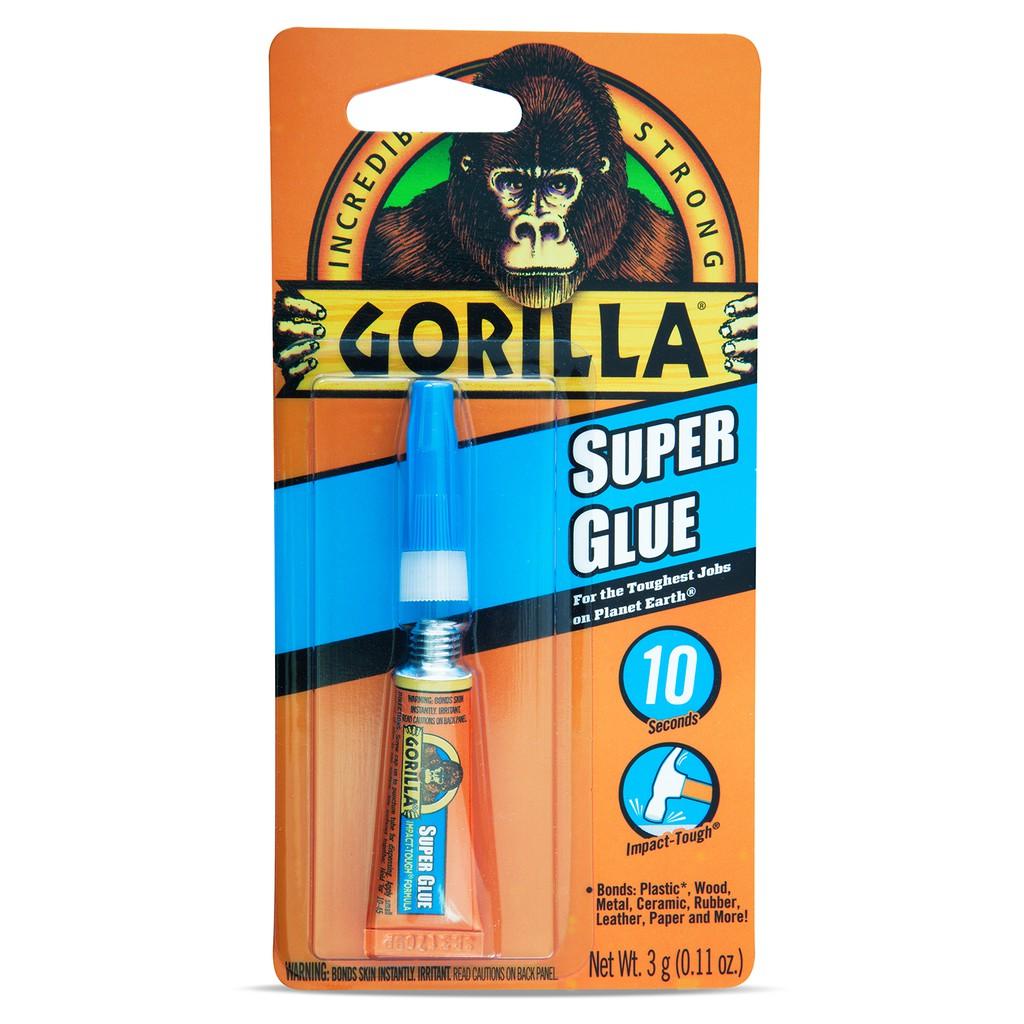 Keo Siêu Dính Trong Suốt Hàng Chính Hãng Mỹ, Keo Siêu Dính Gorilla Super Glue Single Tube 3g