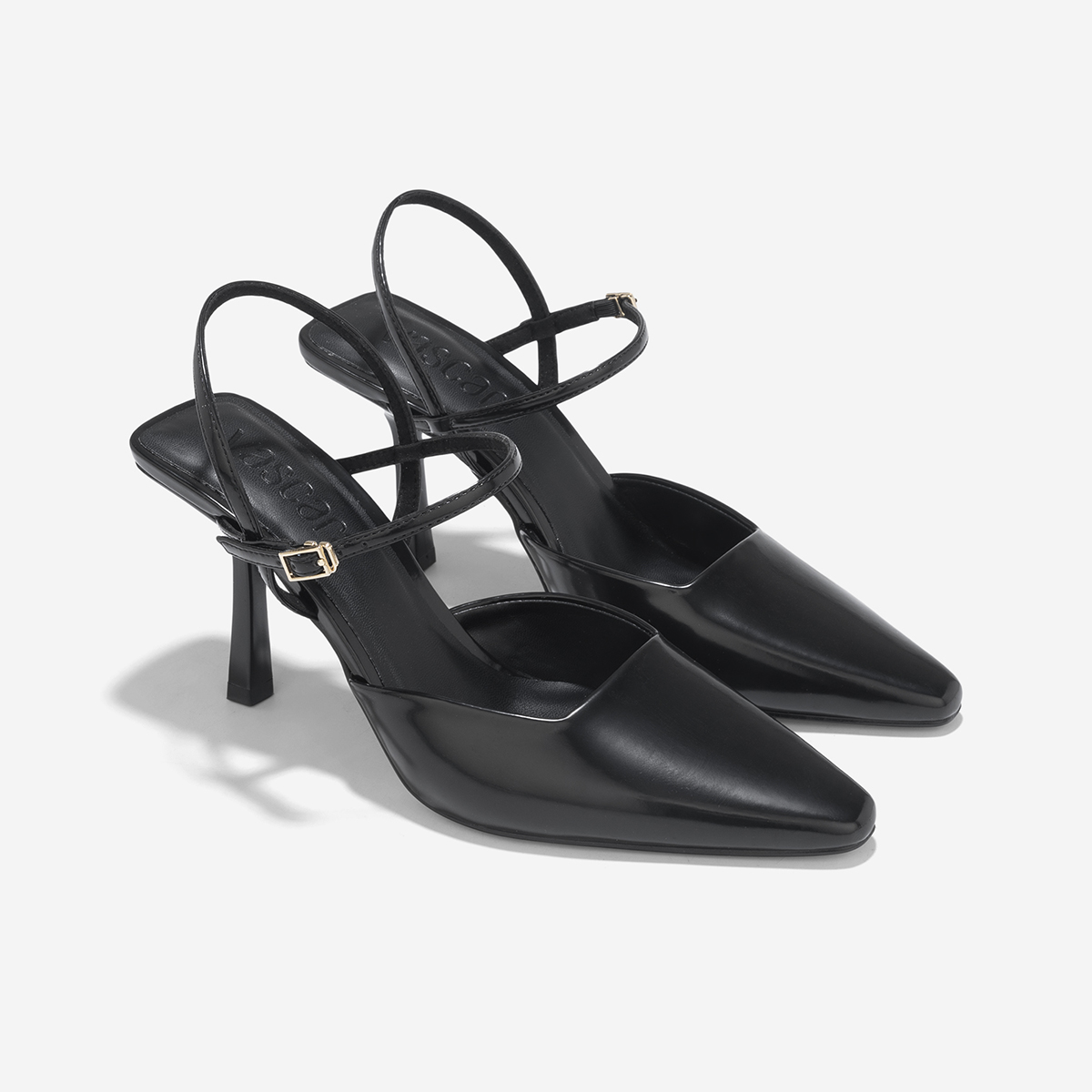 Vascara Giày Bít Mũi Nhọn Nhấn Quai Ankle Strap - BMN 0664