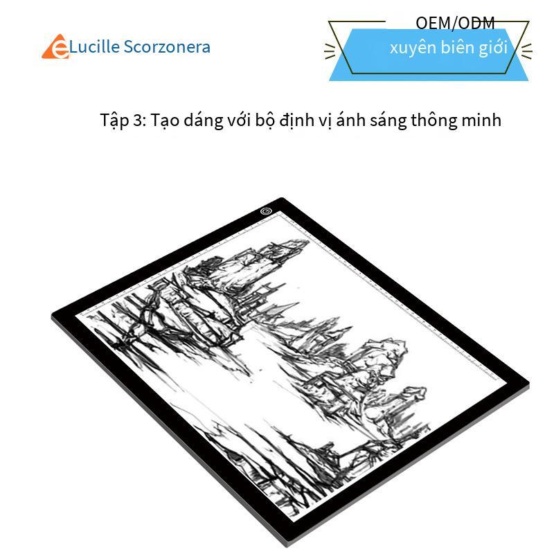Phong Cách Mới Nhất Jishengke A3 Chép Bàn LED Hoạt Hình Chép Vẽ Vẽ Thư Pháp Phác Thảo Tự Làm Tranh Gắn Đá Chép Bảng