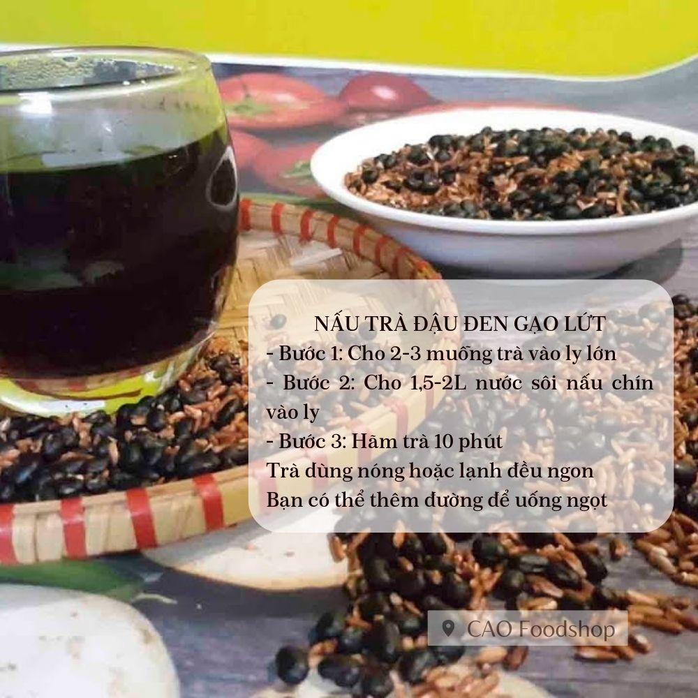 Trà đậu đen gạo lứt Đaklak CAO FOOD từ đậu dân trồng 100% sạch tự nhiên, giúp đẹp da, đẹp tóc, tốt cho sức khỏ