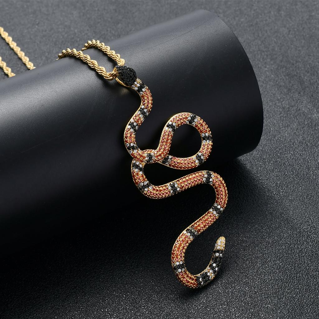 Rapper Essentials-Snake Shape Pendant Necklace-Personality
