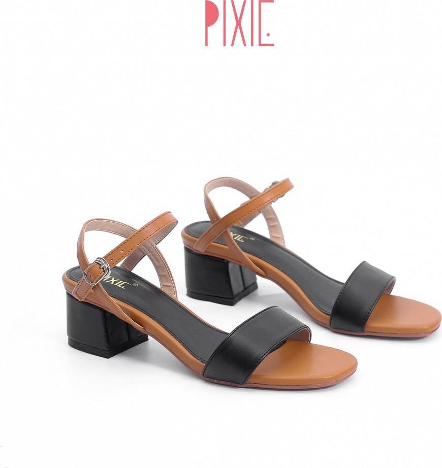 Giày Sandal Cao Gót 3cm Mix Nhiều Màu Pixie X476