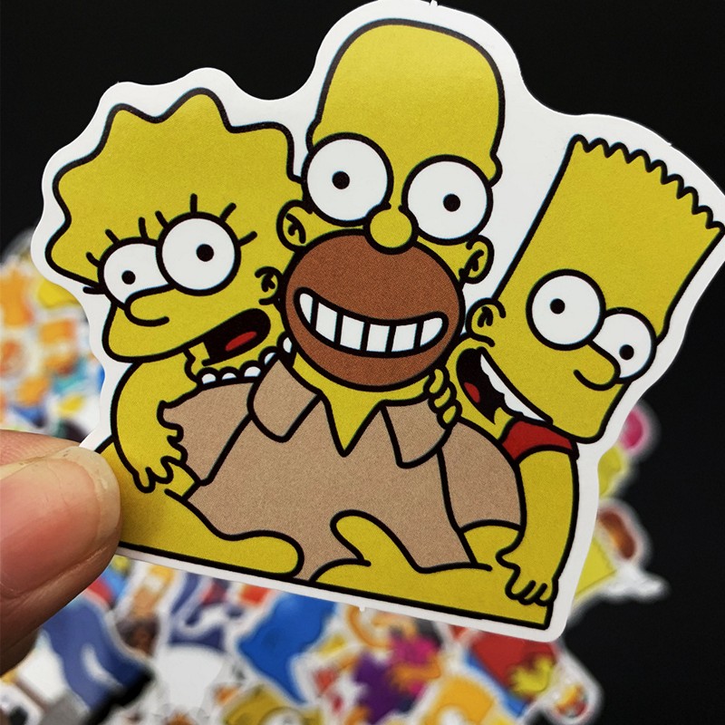 Bộ 50 miếng Sticker hình dán Simpson