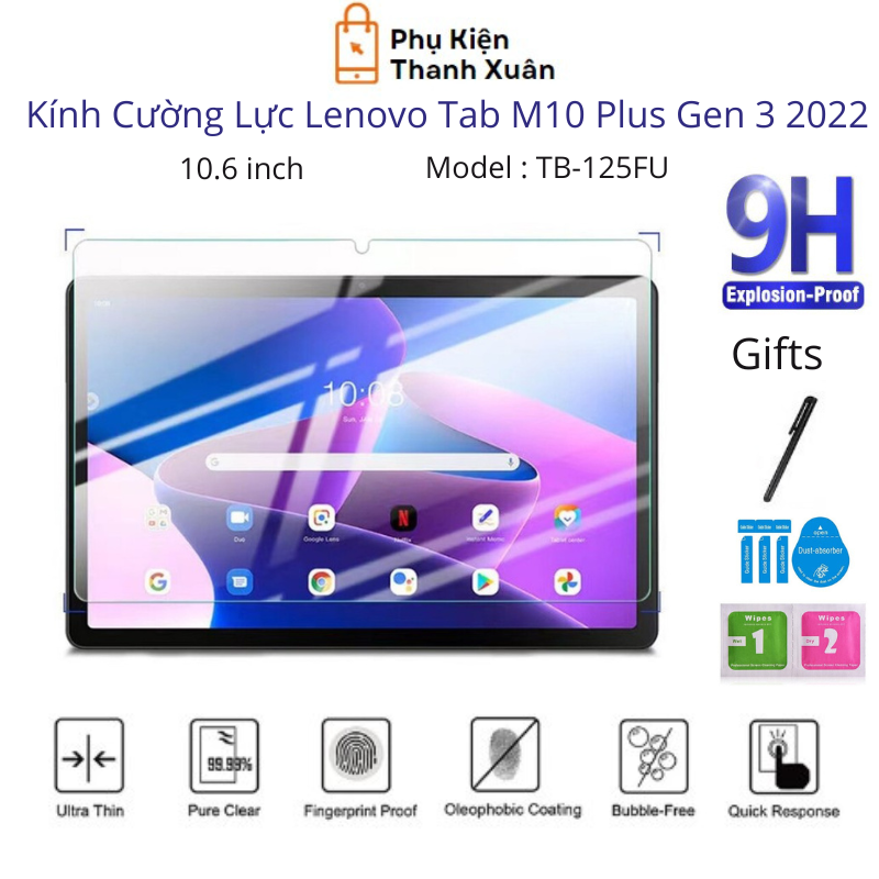 Kính cường lực dành cho máy tính bảng Lenovo Tab M10 PLus Gen 3 10.6" TB-125F