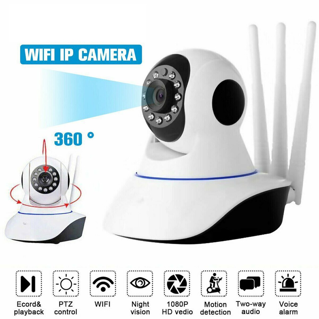 Camera IP Wifi 3 Râu Dùng Phần Mềm YooSee - Hàng Nhập Khẩu đi kèm thẻ nhớ 32gb DMAX