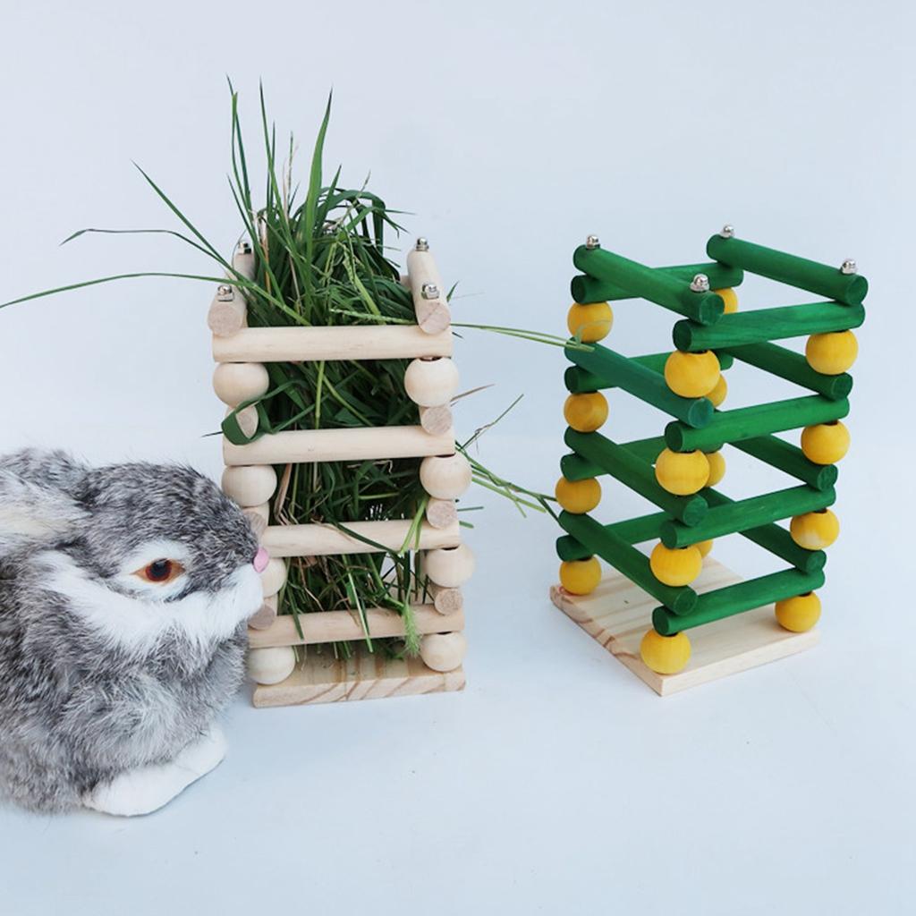 Pet Hay Grass & Nesting Rack Feeder for Rabbit Guinea Pig Chinchilla Colorful
