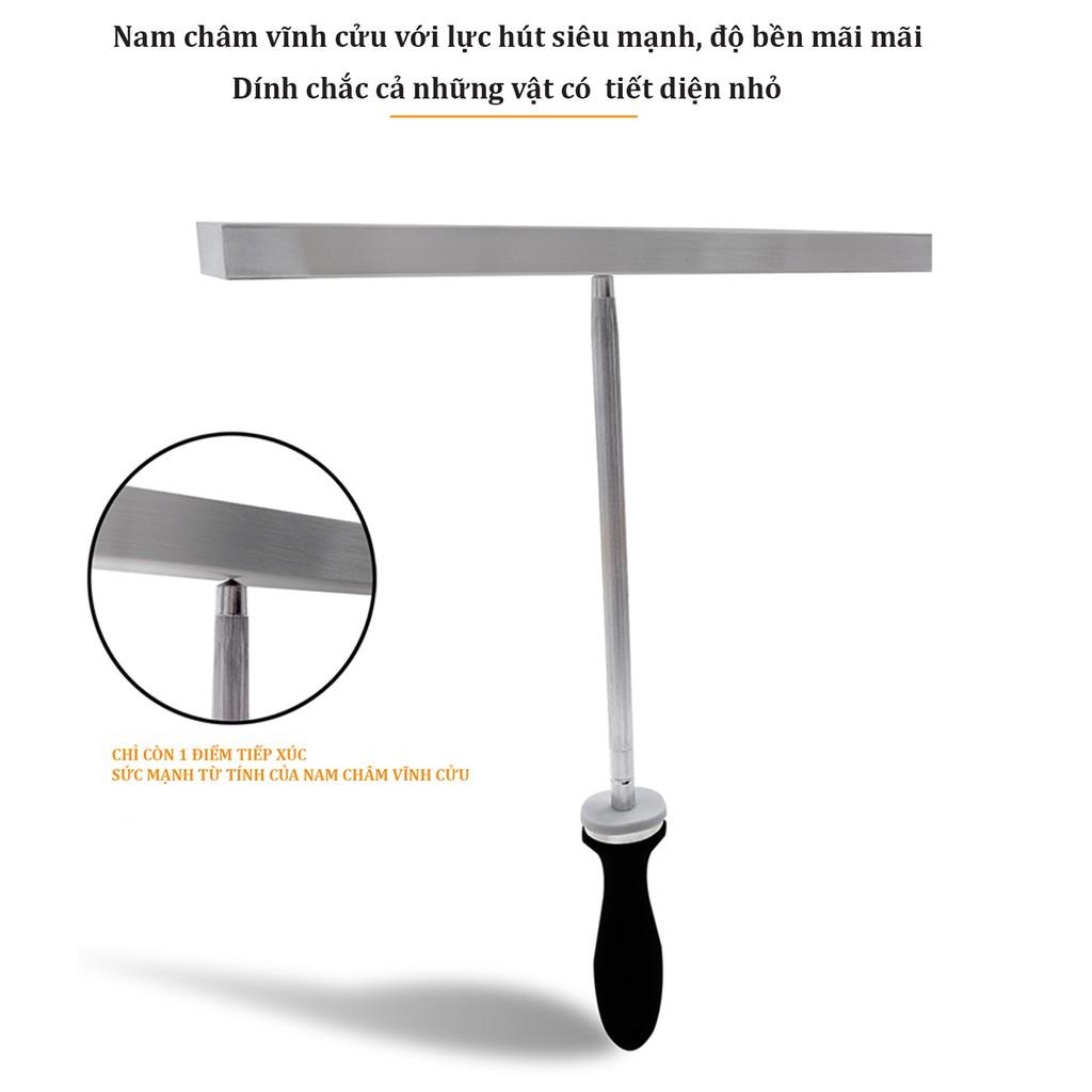 Giá treo dao kéo nhà bếp bằng nam châm vĩnh cửu hàng cao cấp vỏ bọc Inox 304 chống gỉ