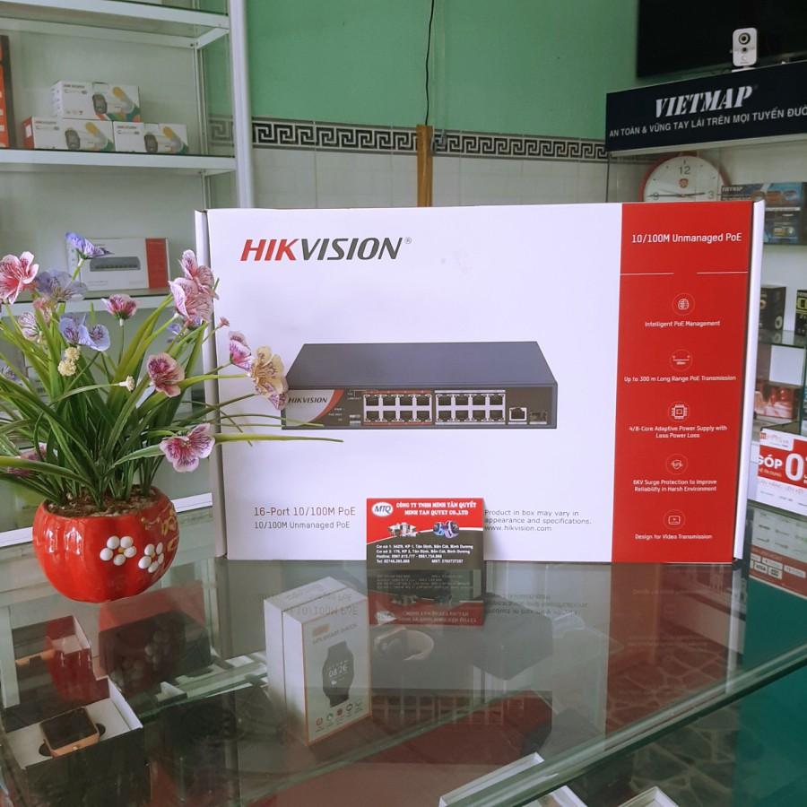 Switch POE 16 cổng Hikvision DS-3E0318P-E/M(B)- hàng chính hãng