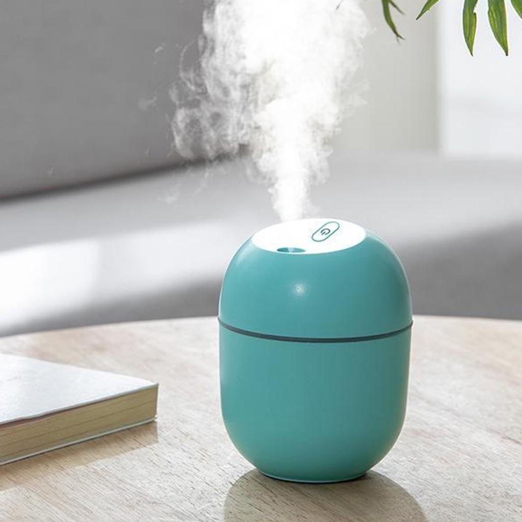 Mini Ultrasonic Humidifier 220ml Small Aroma Diffuser LED Light  White