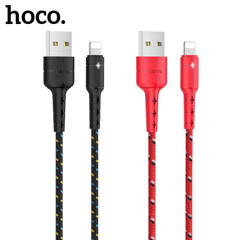 Cáp sạc Hoco X14 Pro (Lightning) cáp sạc bọc dù siêu bền, hỗ trợ sạc nhanh 3A Max, tự ngắt khi pin đầy, LED báo sạc dành cho iPhone XS max, iPhone 11, iPhone 11 Pro max - Hàng chính hãng