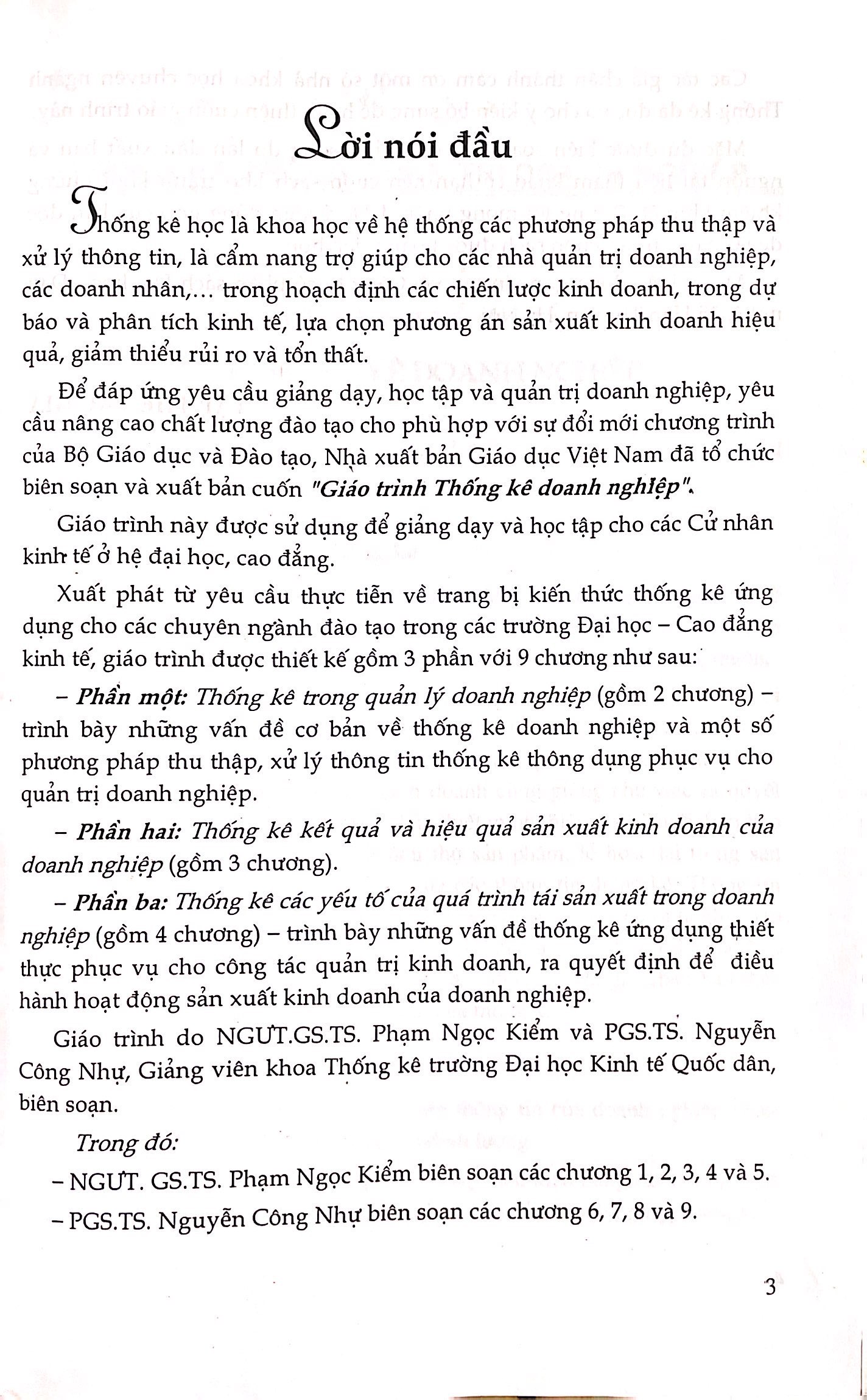 Giáo trình thống kê doanh nghiệp