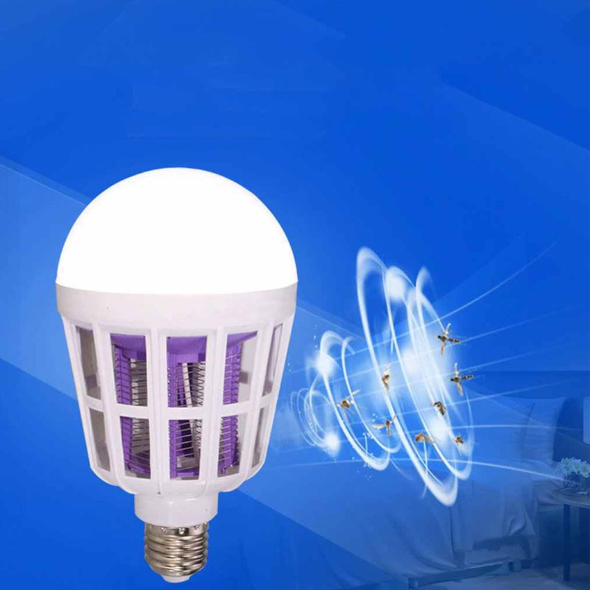 Chống Muỗi Bóng Đèn Đuổi Bọ Zapper Diệt Côn Trùng Đêm Đèn 2 Trong 1 Bóng Đèn E27 LED Muỗi sát thủ AC 175 V-220 V.