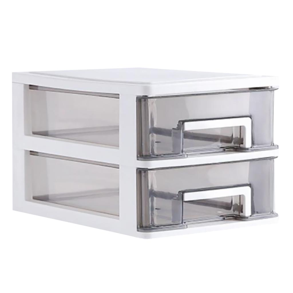 Desktop Organizer Rack Makeup Jewelry Display Stand 2 Tiers White