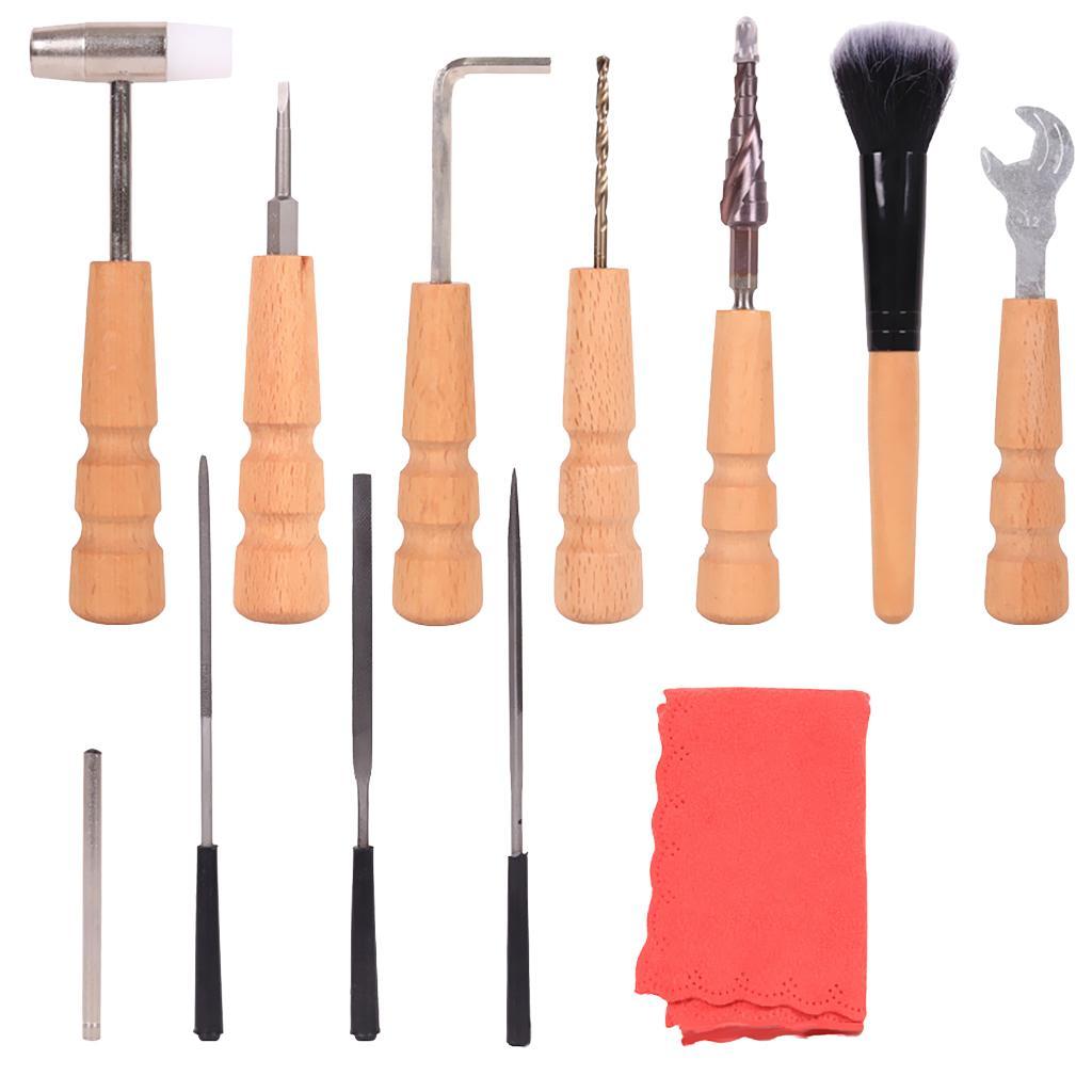 1 Set Guitar Repair Kits Maintenance Tools with Storage Bag for Luthier Guitarist DIY Parts