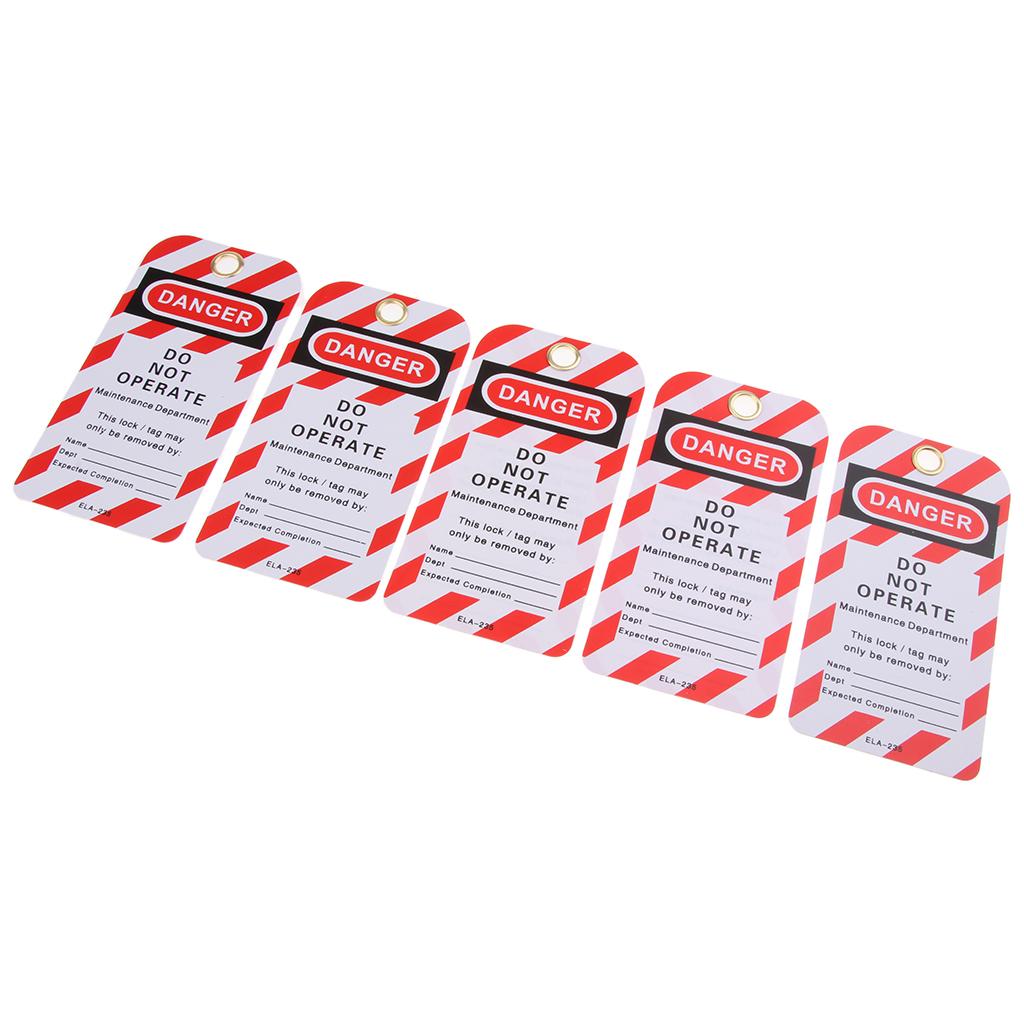 Set 5 Thẻ Ghi Chú An Toàn Bằng Nhựa Dùng Khi Sửa Chữa