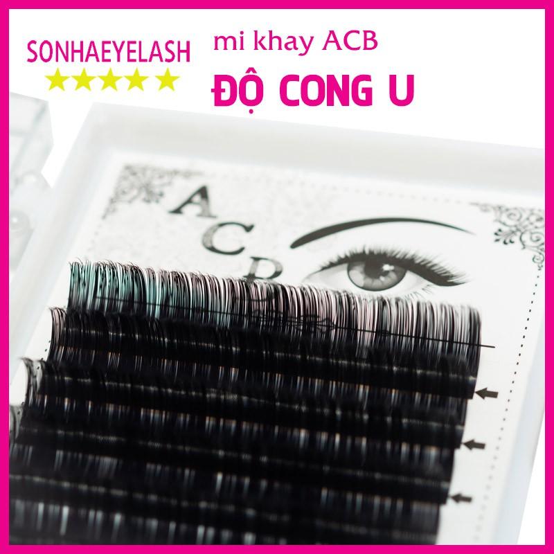 Mi khay ACB độ cong U, chất mi silk Hàn, mêm dễ bắt keo, dùng để nối volume, classic